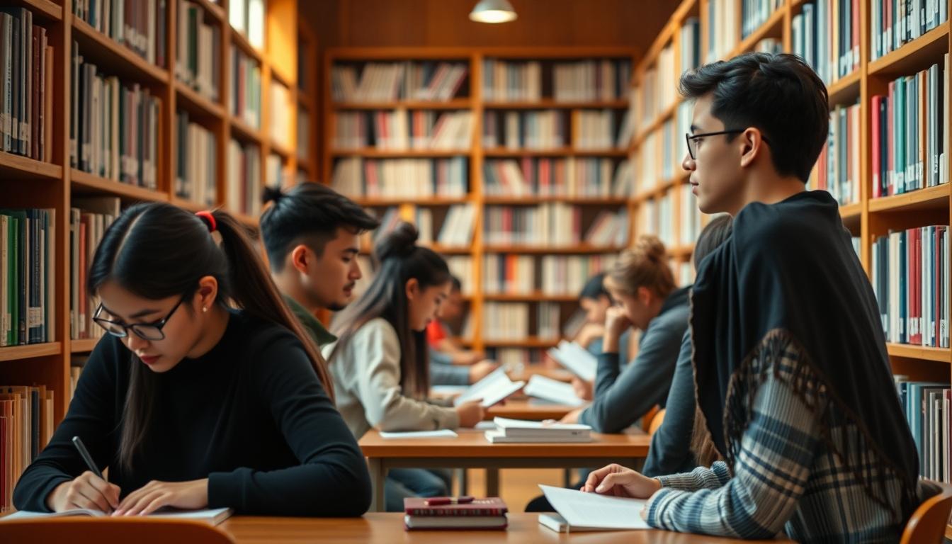 Students working in research laboratory